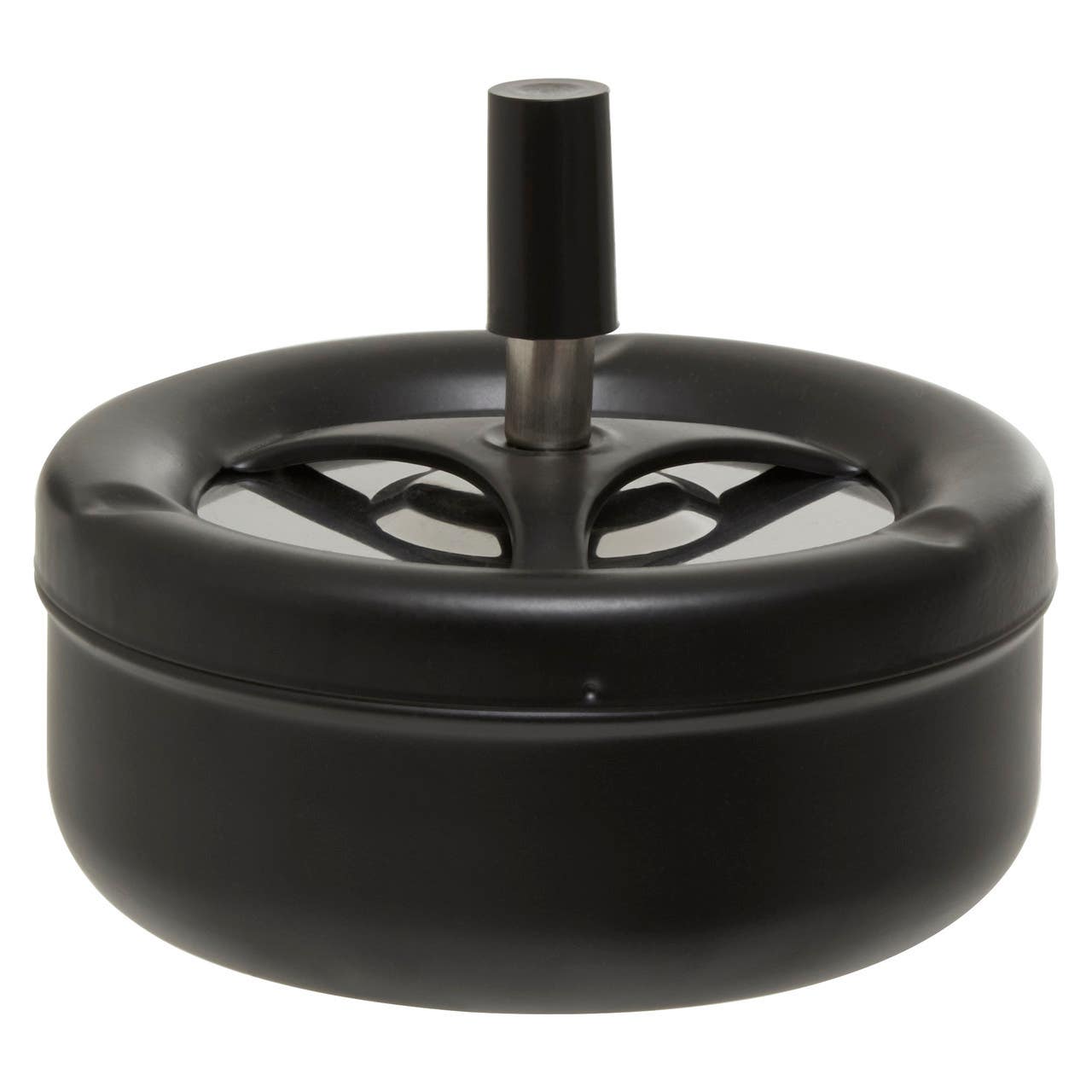 Large Black Spinning Ashtray