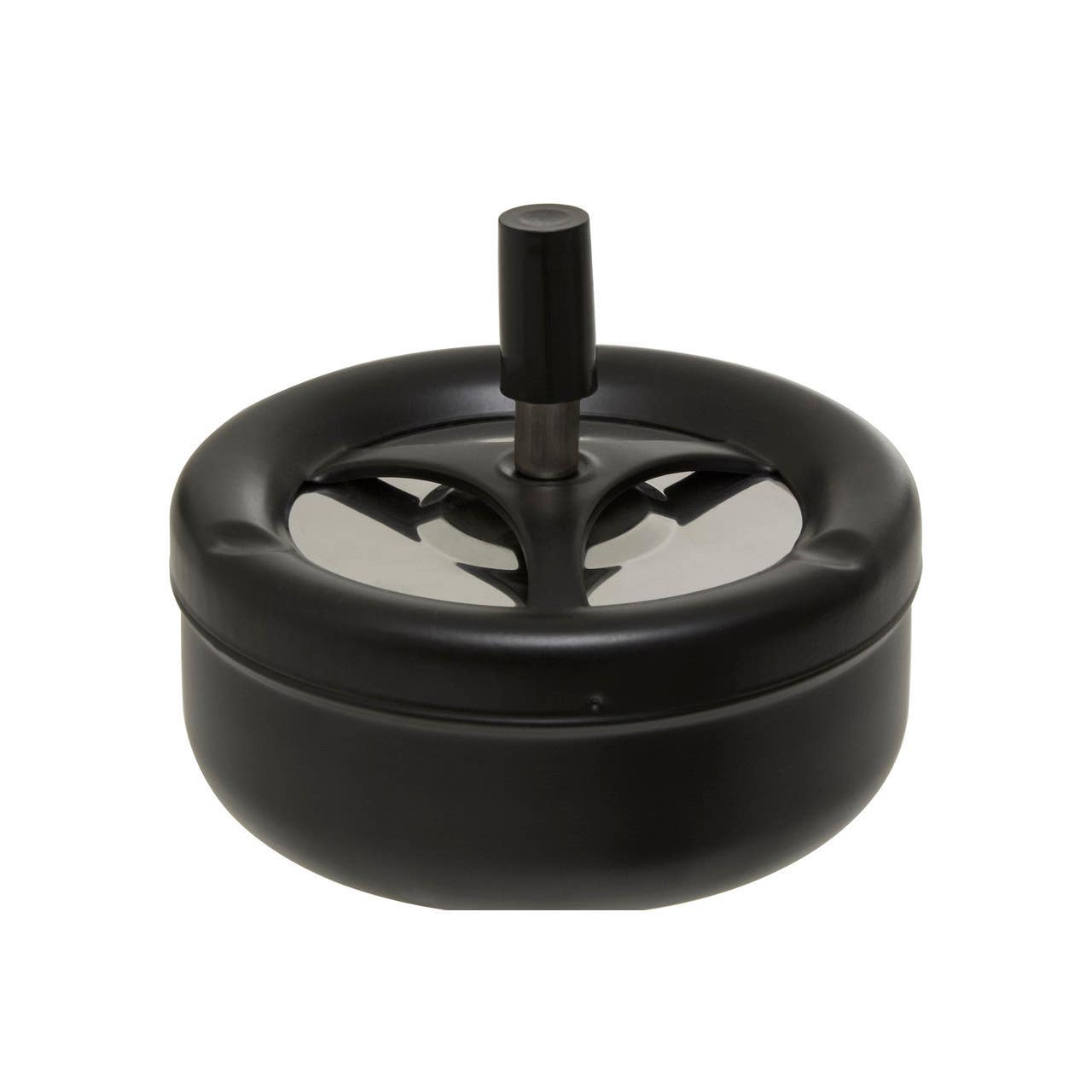 Large Black Spinning Ashtray