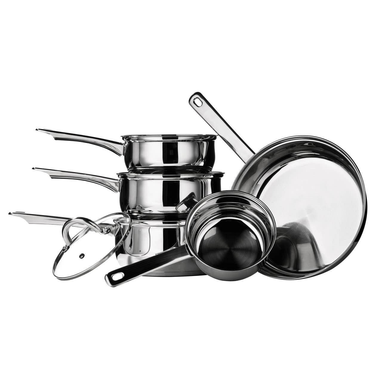 5Pc Stainless Steel Saucepan Set