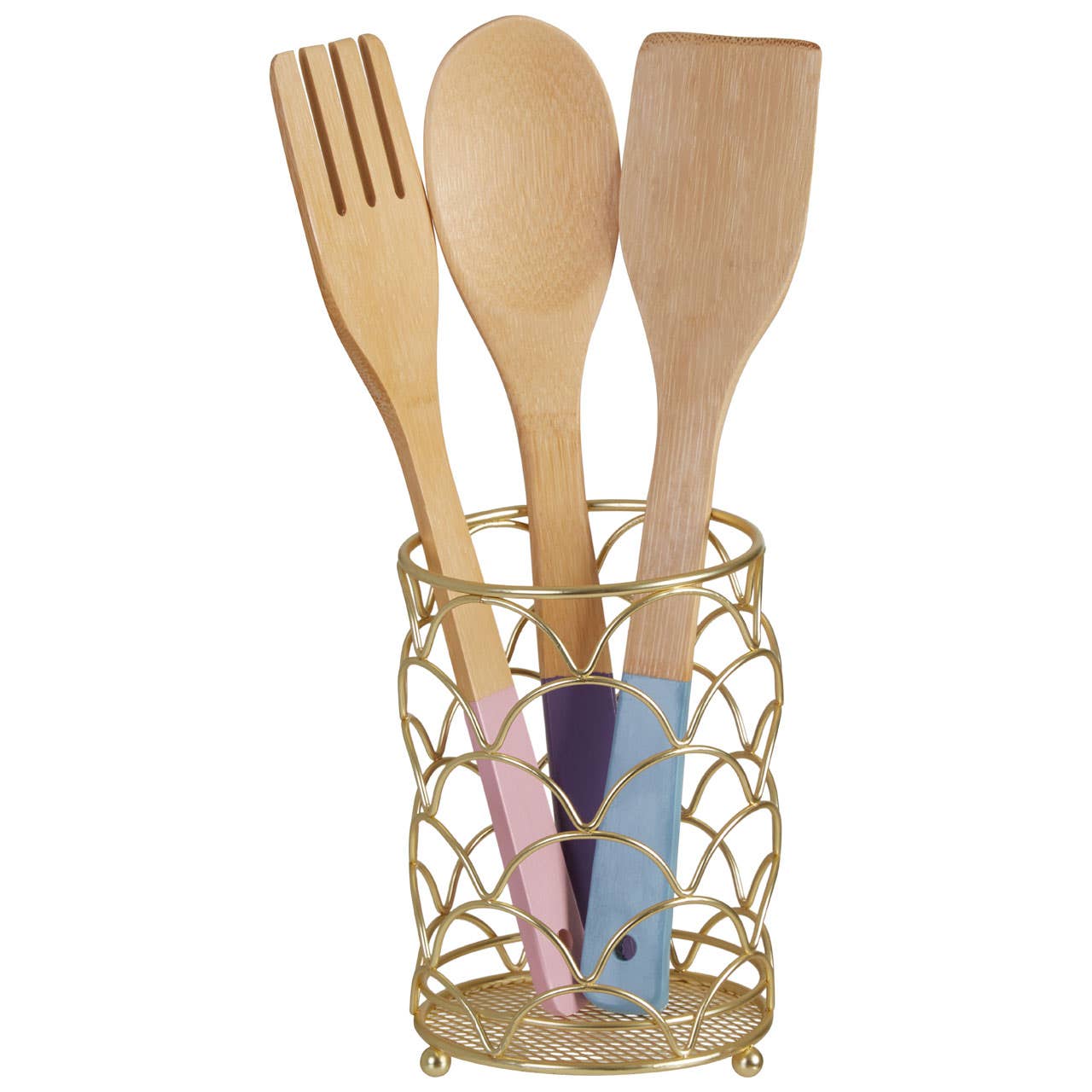 Vertex Deco Matte Gold Utensil Holder