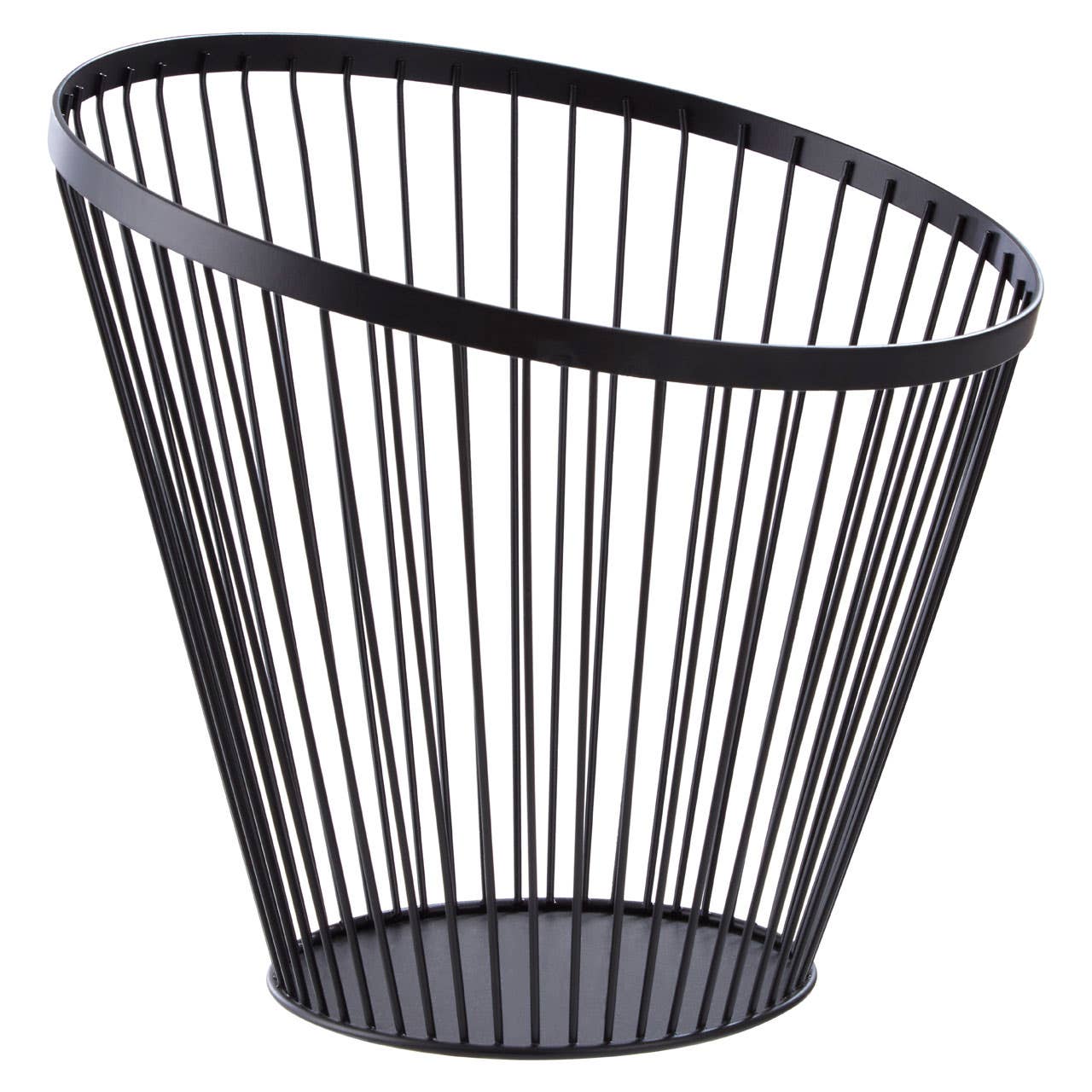 Emery Tall Oblique Basket With Matte Black Frame