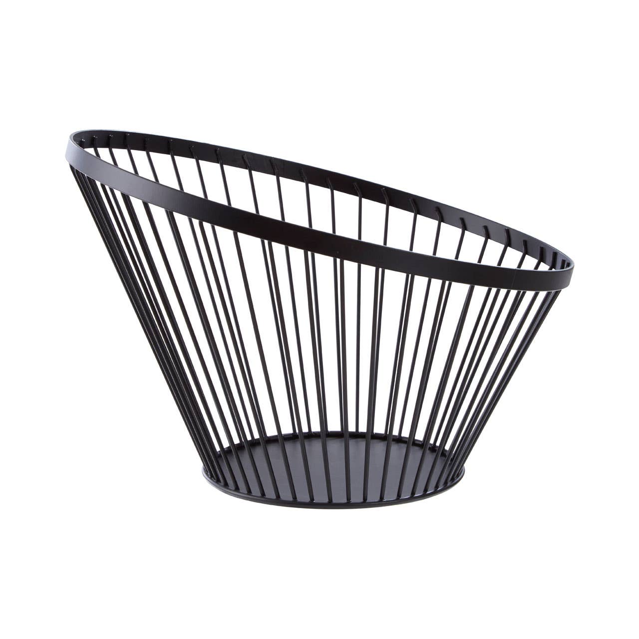 Emery Oblique Basket With Matte Black Frame