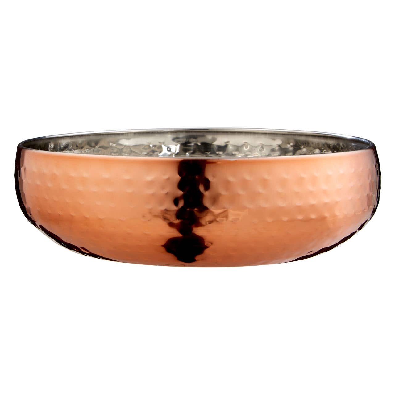 Rose Gold Hammered Effect Large Bowl