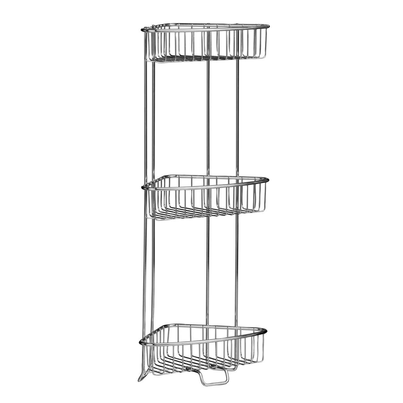 3 Tier Chrome Corner Storage Caddy