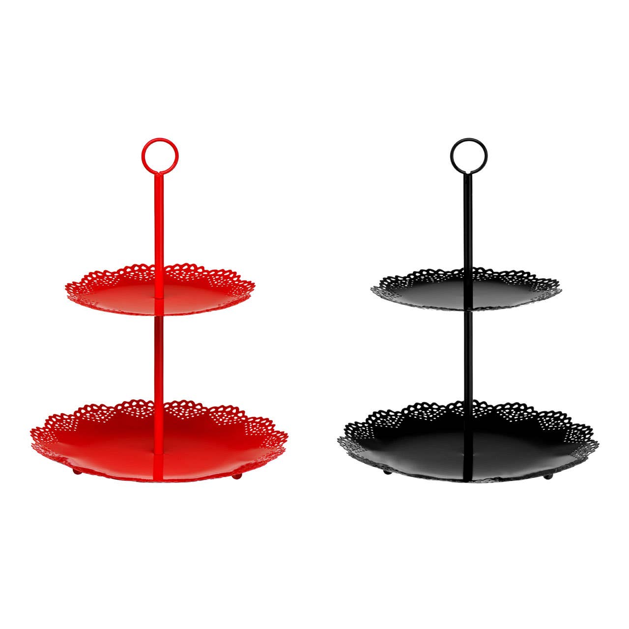 Black Metal 2 Tier Cake Stand