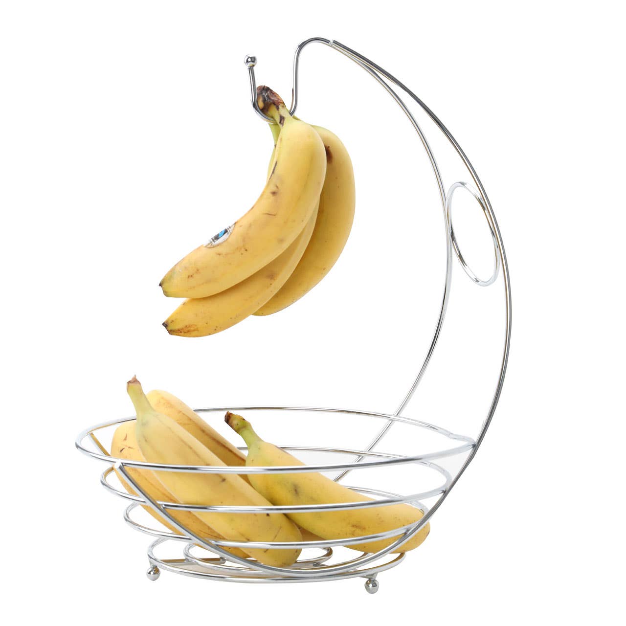 Kaya Chrome Fruit Bowl And Bananna Hanger