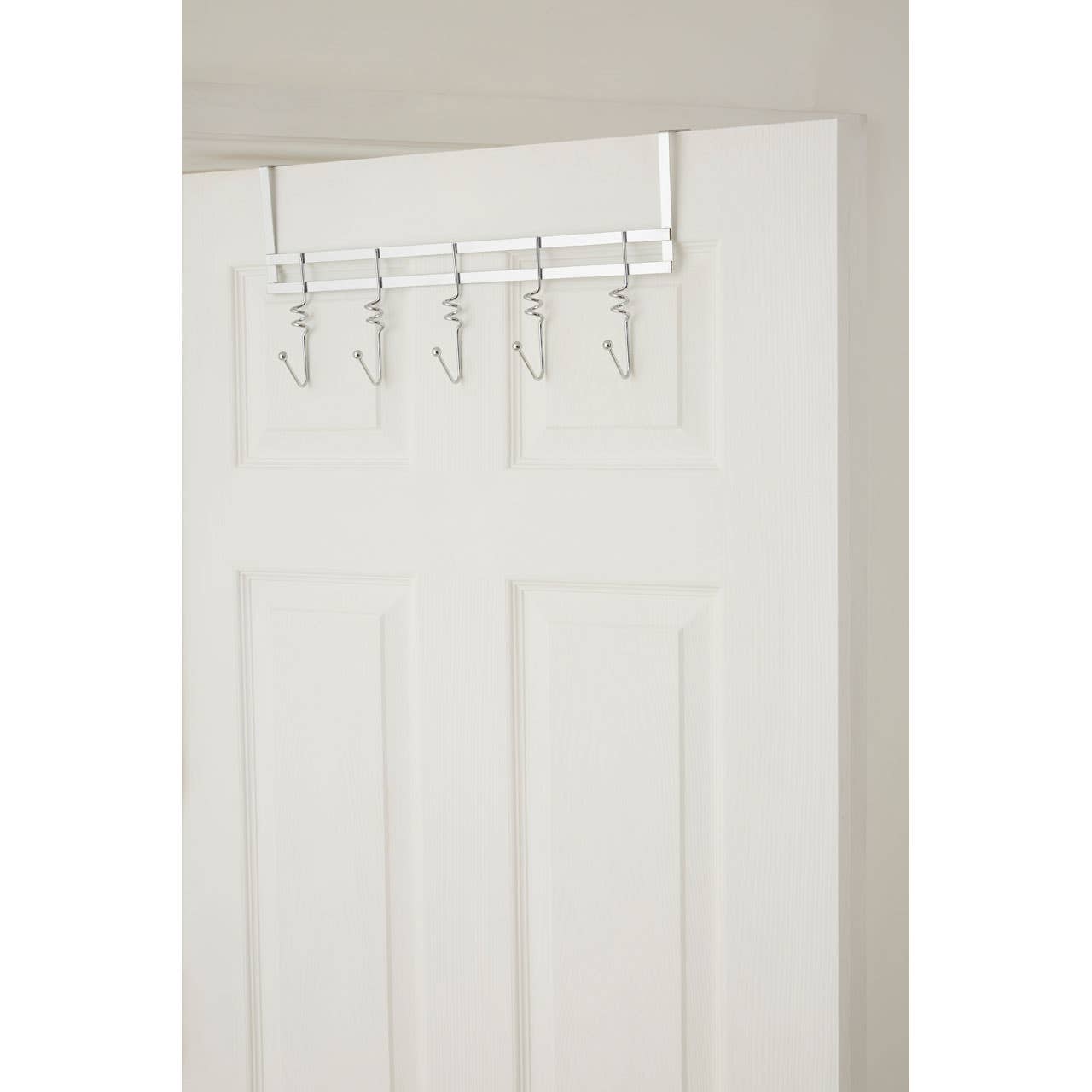 Over Door Chrome 5 Hook Hanger