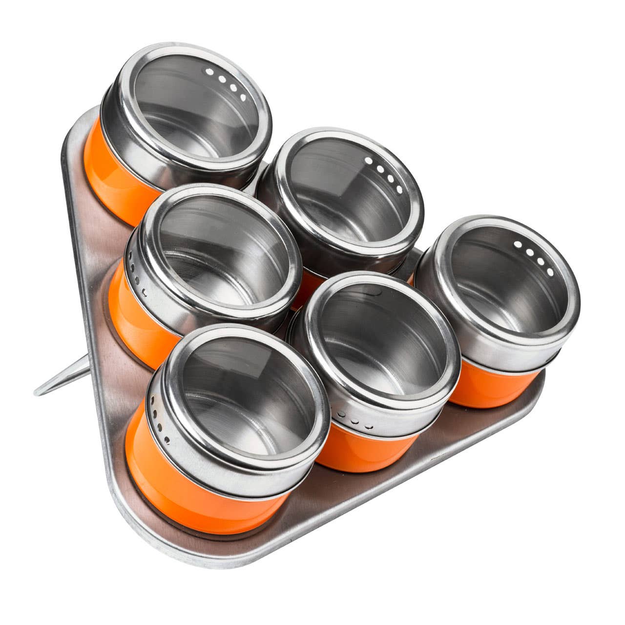 Orange Spice Jars Triangular Tray