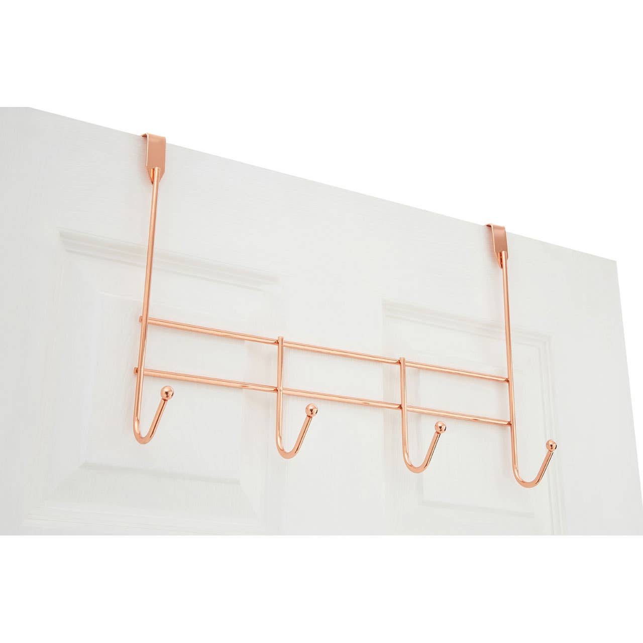 4 Hook Rose Gold Over Door Hanger