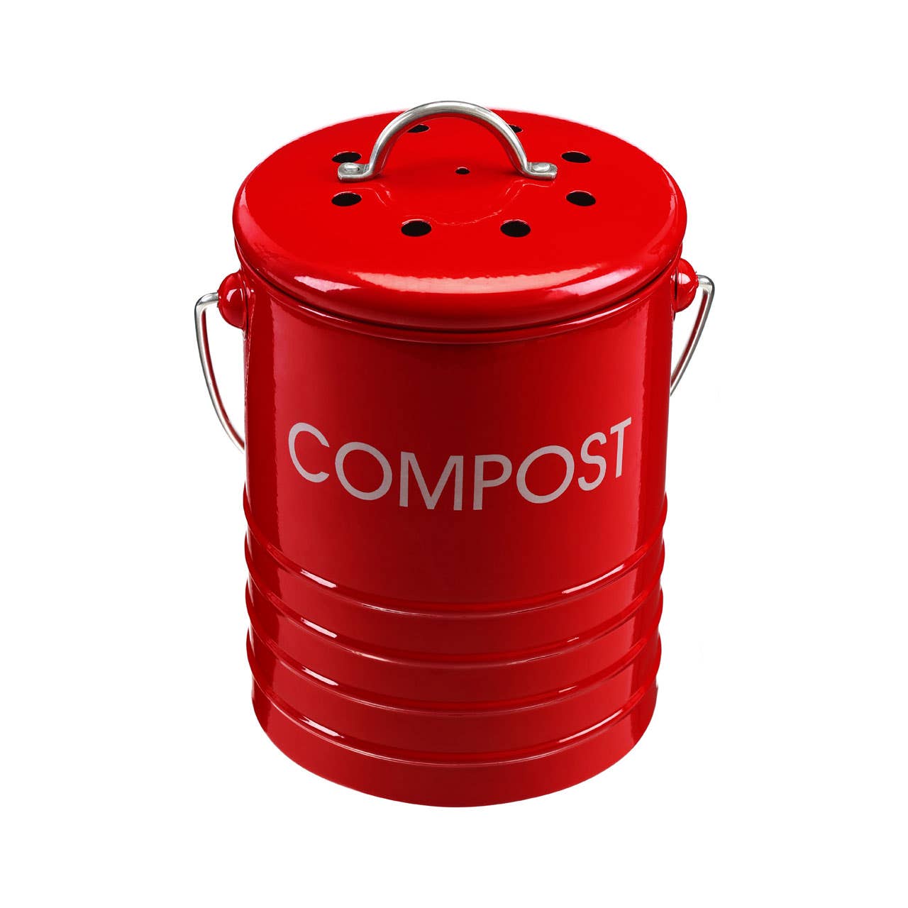 Red Composite Bin with Handle