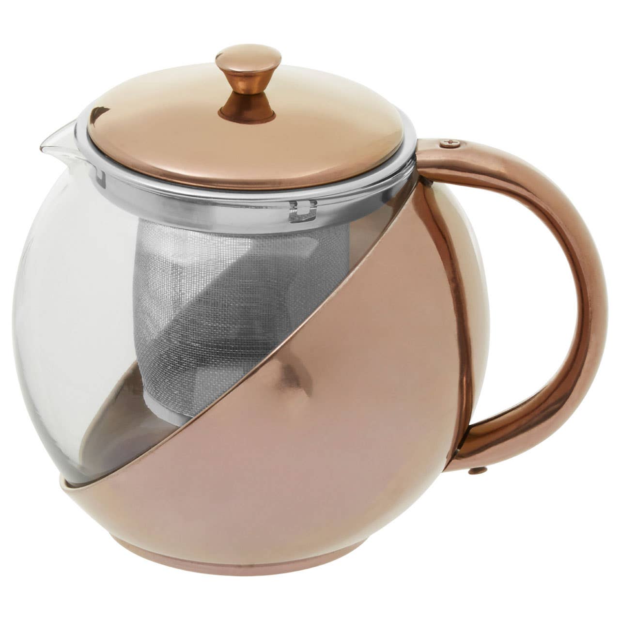 Stainless Steel Teapot With Copper Finished Infuser