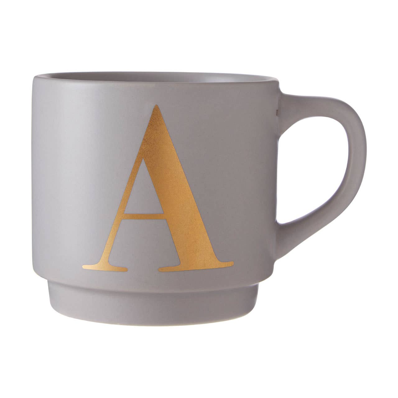 Signet Grey A Letter Mug