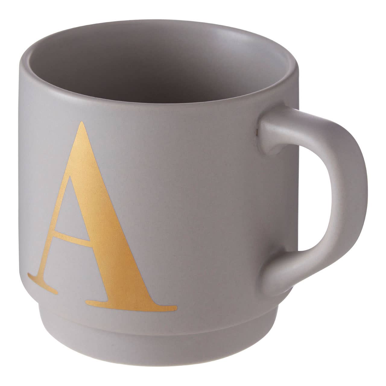 Signet Grey A Letter Mug