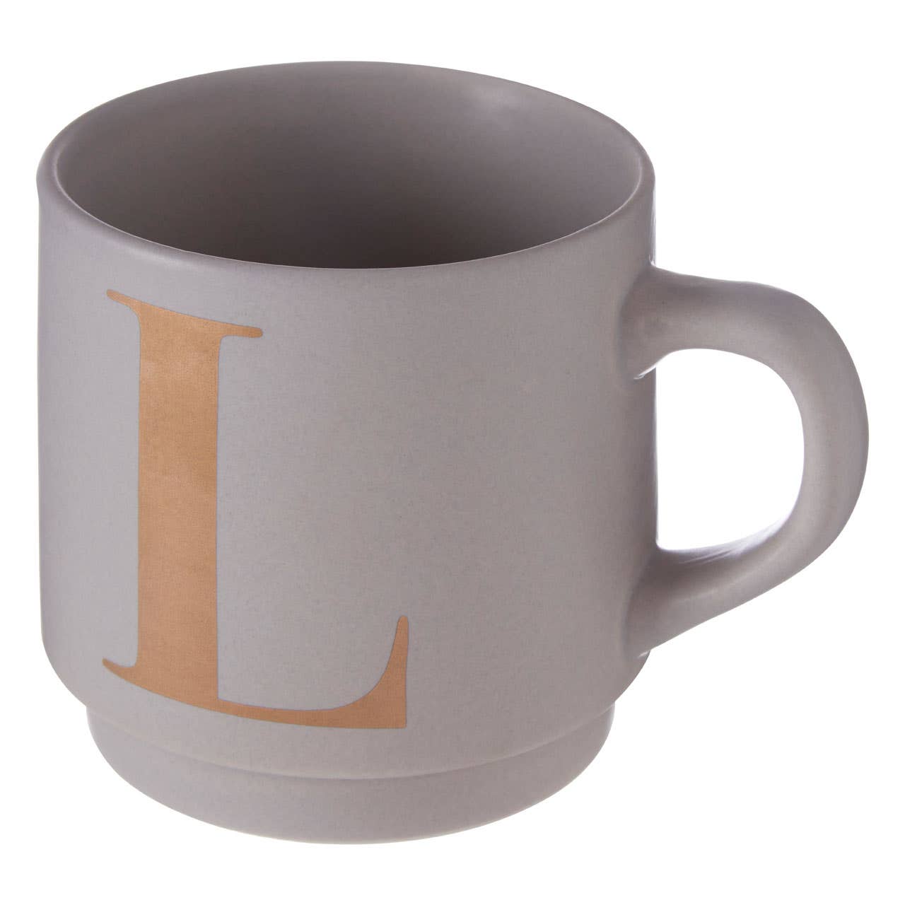 Signet Grey L Letter Mug