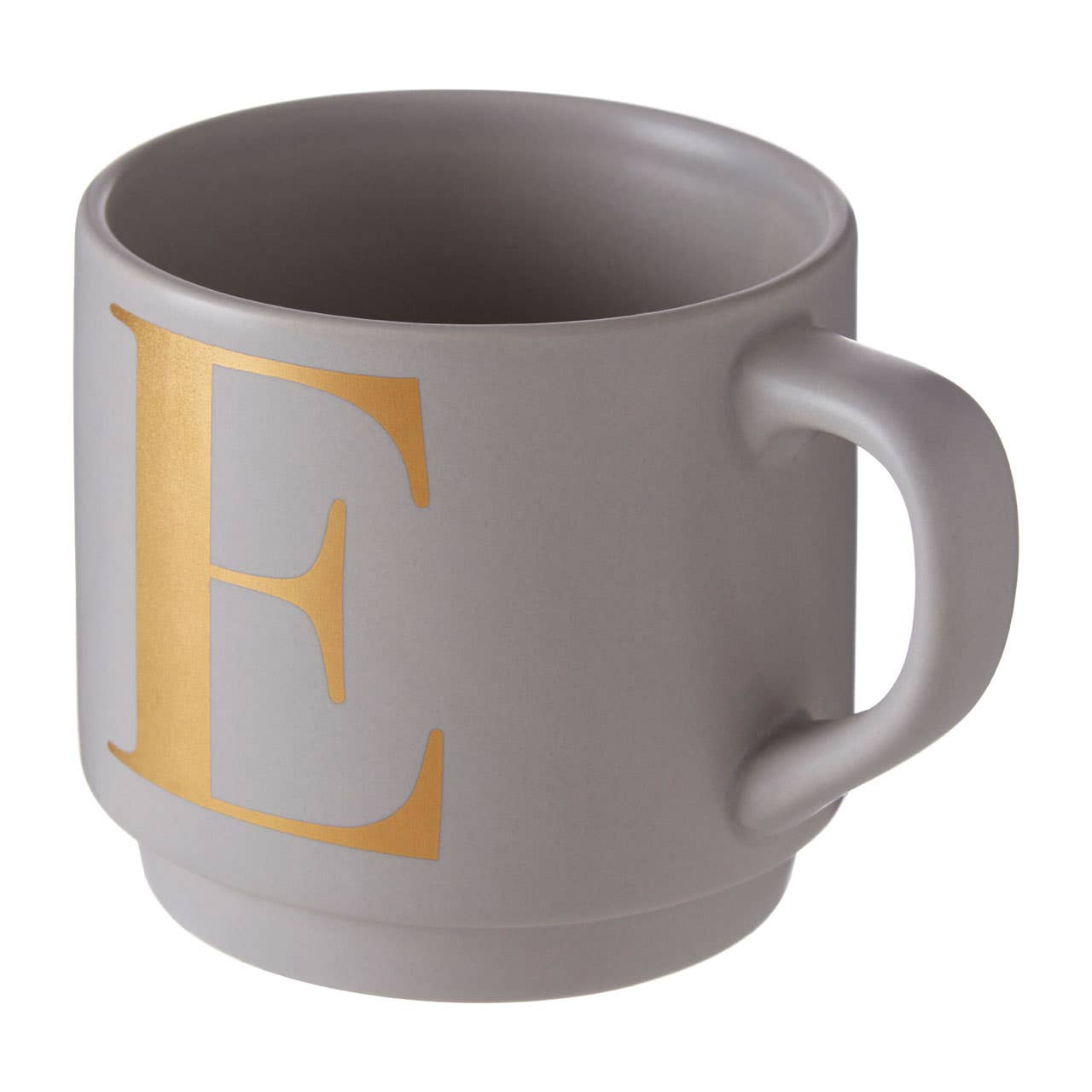 Signet Grey E Letter Mug