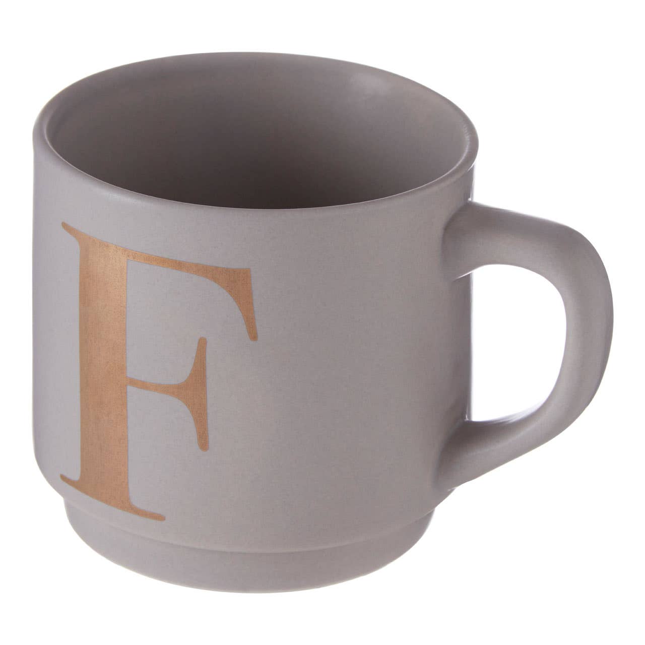 Signet Grey F Letter Mug