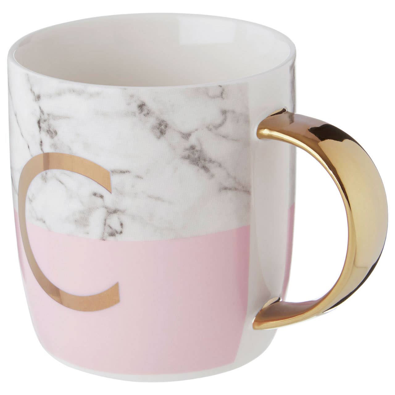 Mimo Pastel Pink C Letter Monogram Mug