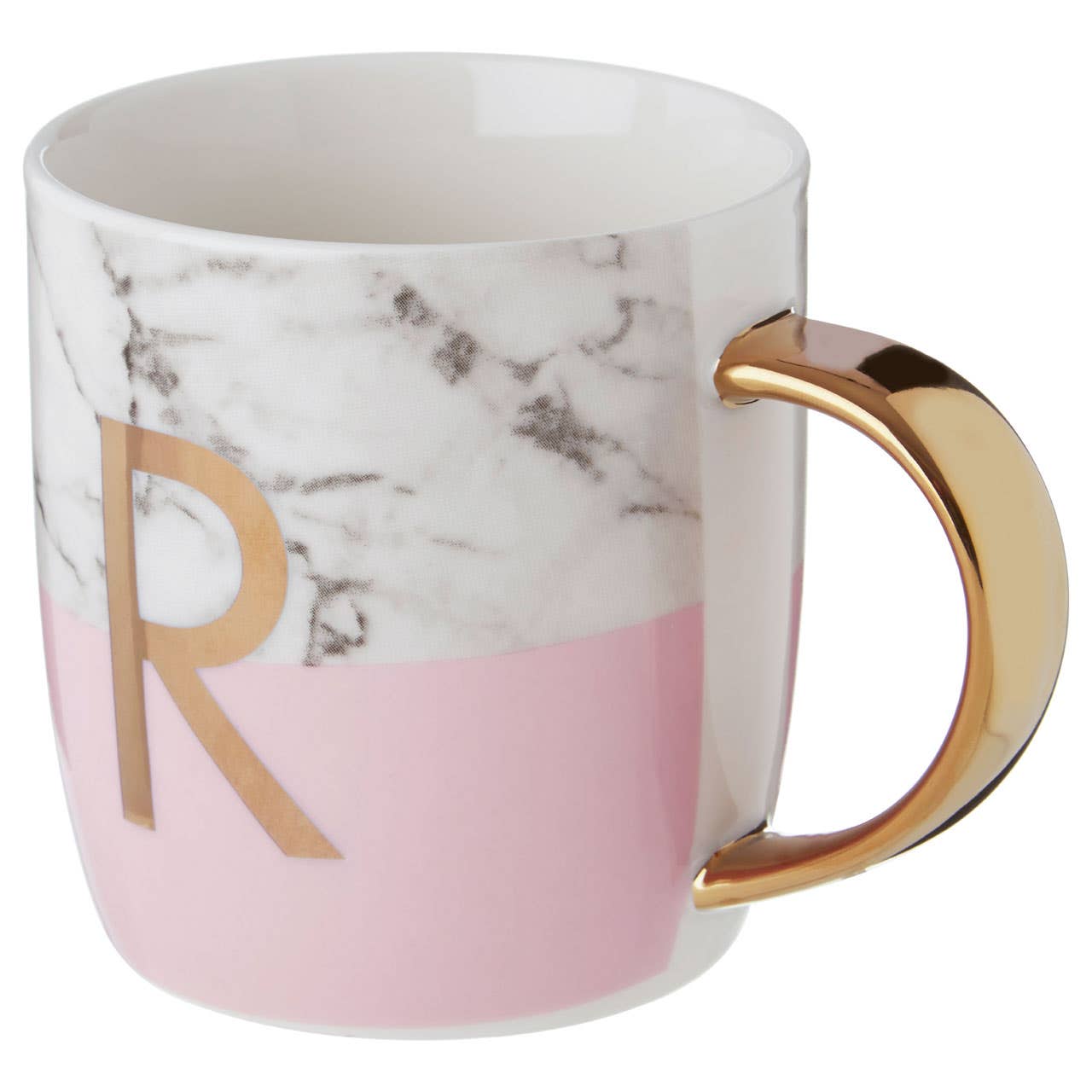 Mimo Pastel Pink R Letter Monogram Mug