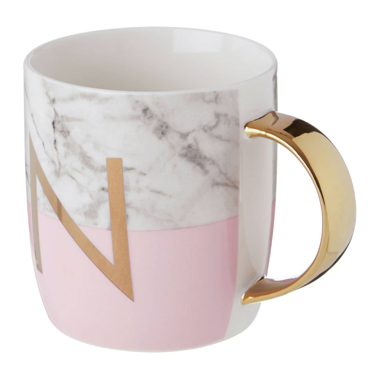 Mimo Pastel Pink N Letter Monogram Mug