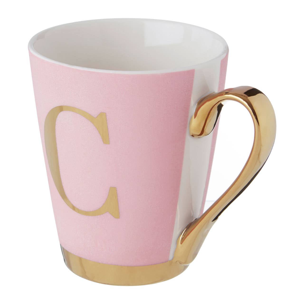 Mimo Pink Frosted Deco C Letter Monogram Mug