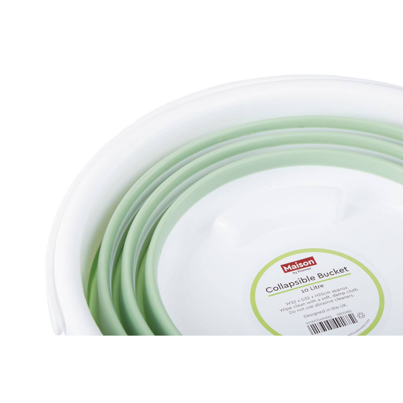 Green White Collapsible Bucket