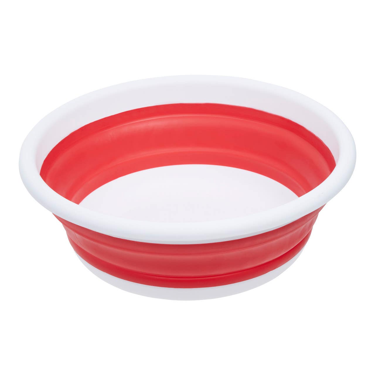 Umbria Collapsible Red White Round Washing Up Bowl