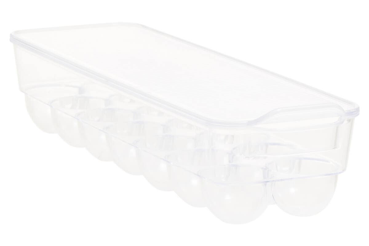 Romm Clear Plastic 14 Egg Storage Tray With Lid