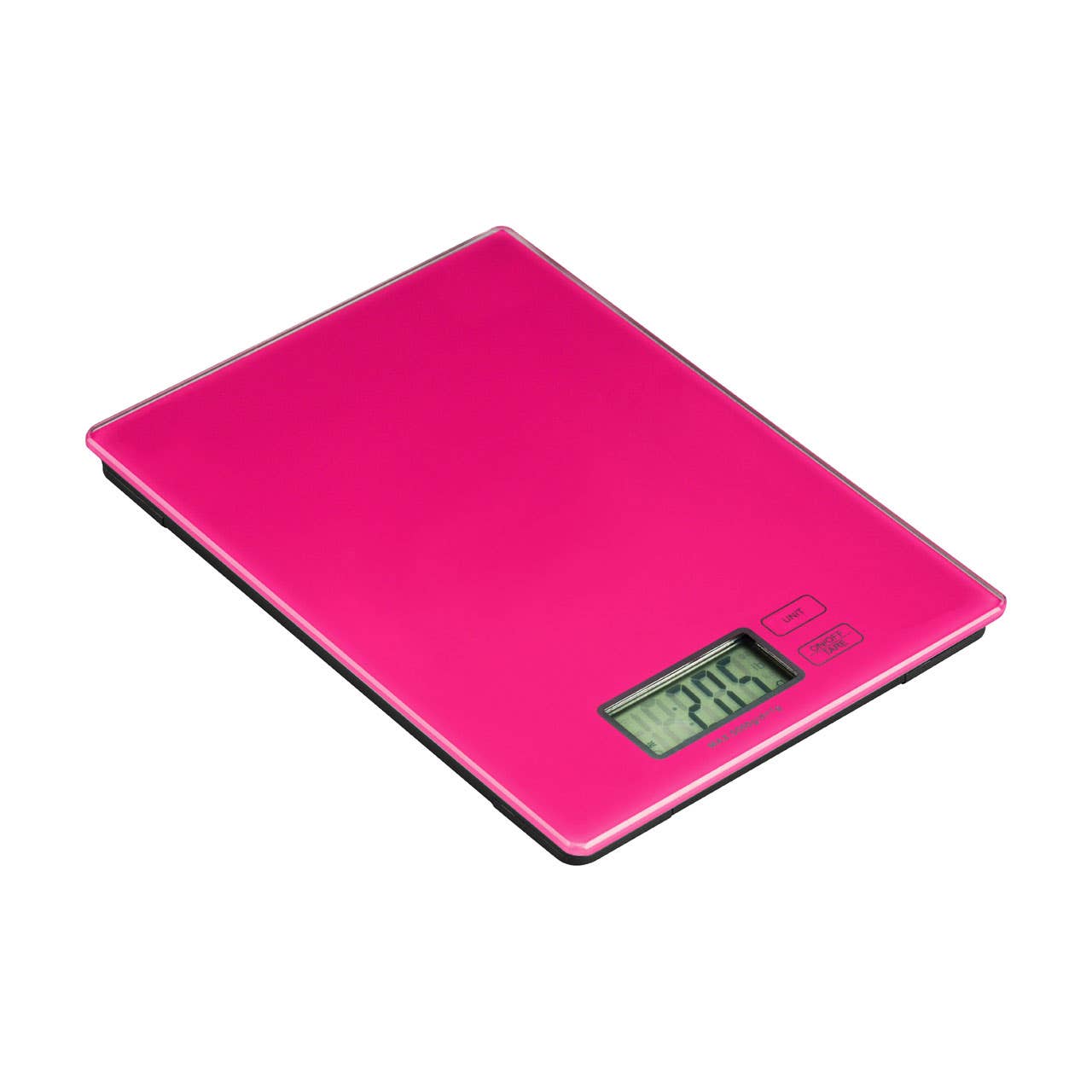 Zing Hot Pink Glass Kitchen Scale