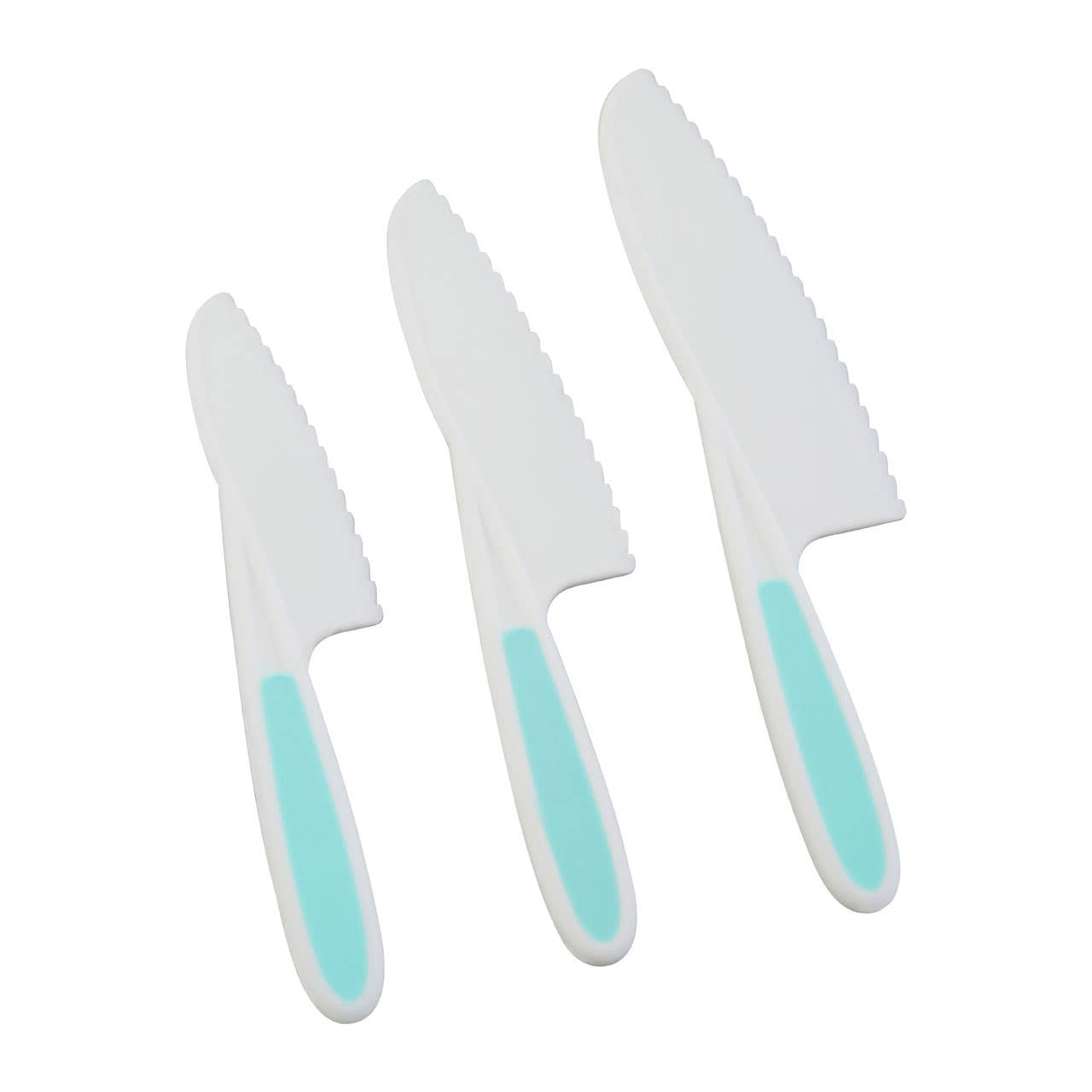 Set Of Three Zing Pastel Green Knives