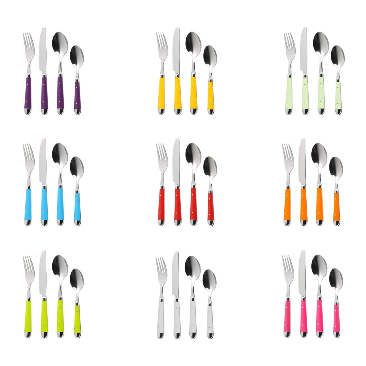 Hot Pink 16Pc Brasserie Cutlery Set