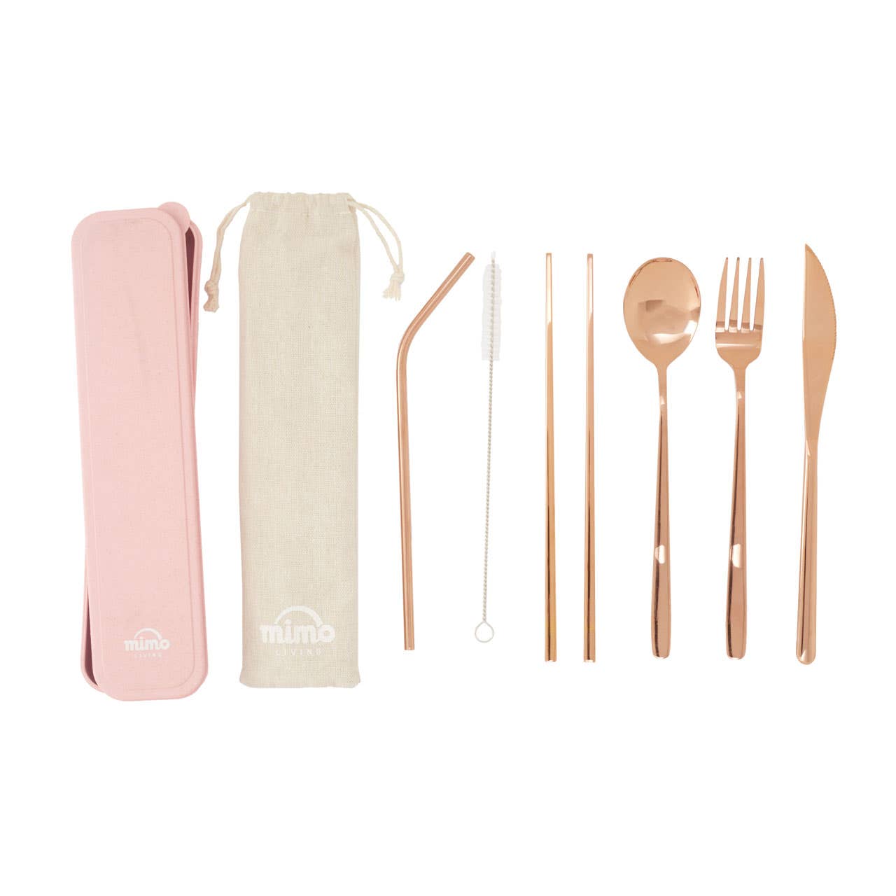 Mimo 6 Pc Rose Gold Cutlery Set With Box