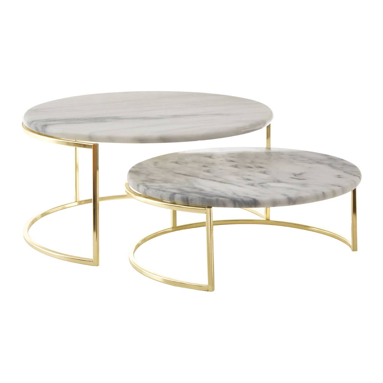 Set Of 2 White Marble Cake Stands