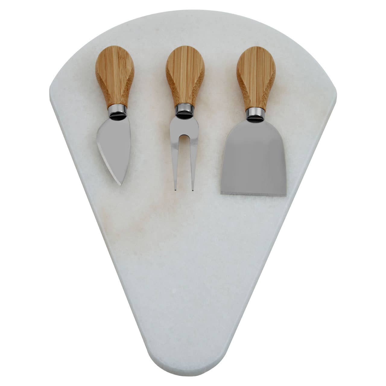 White Fan Shaped Marble Cheese Board