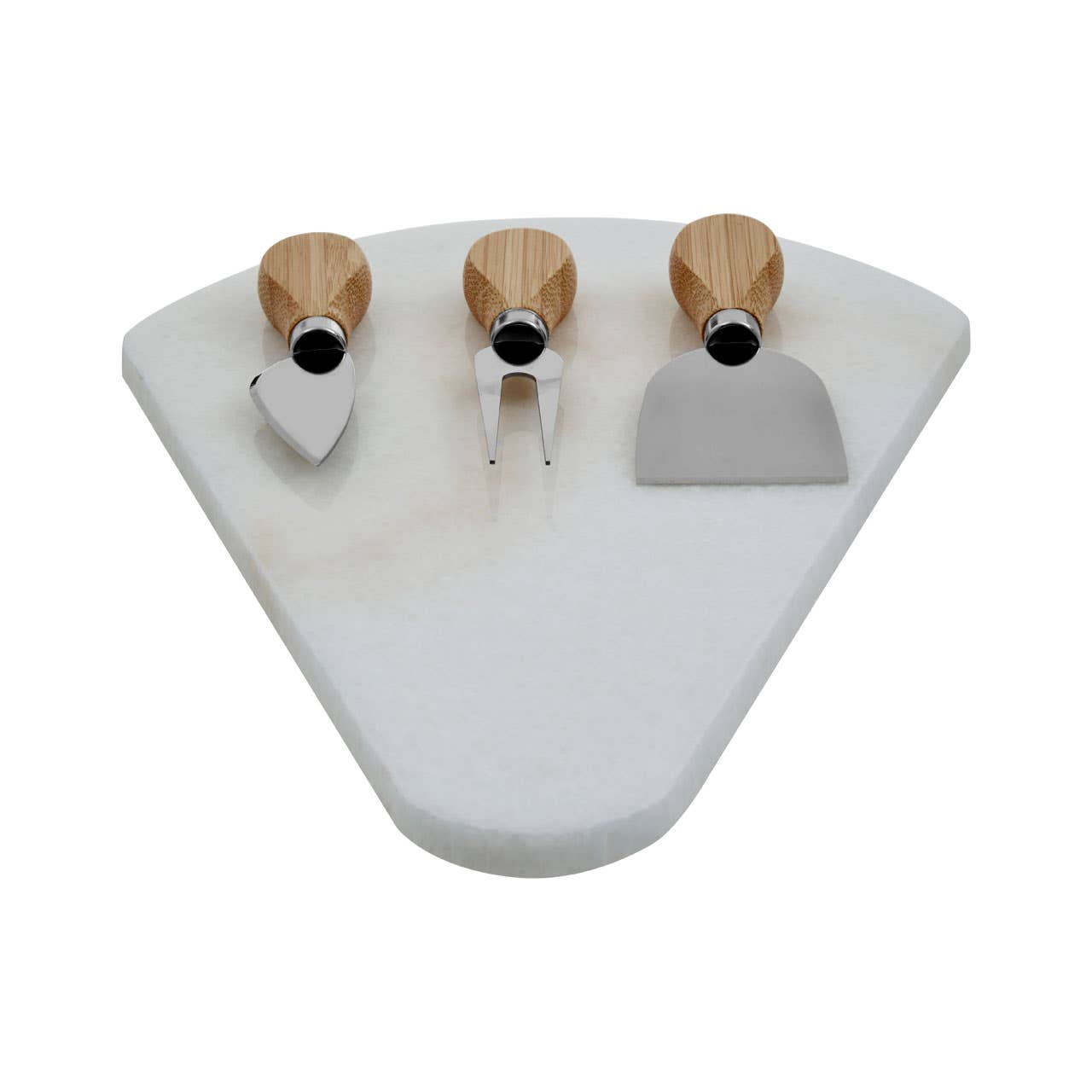 White Fan Shaped Marble Cheese Board