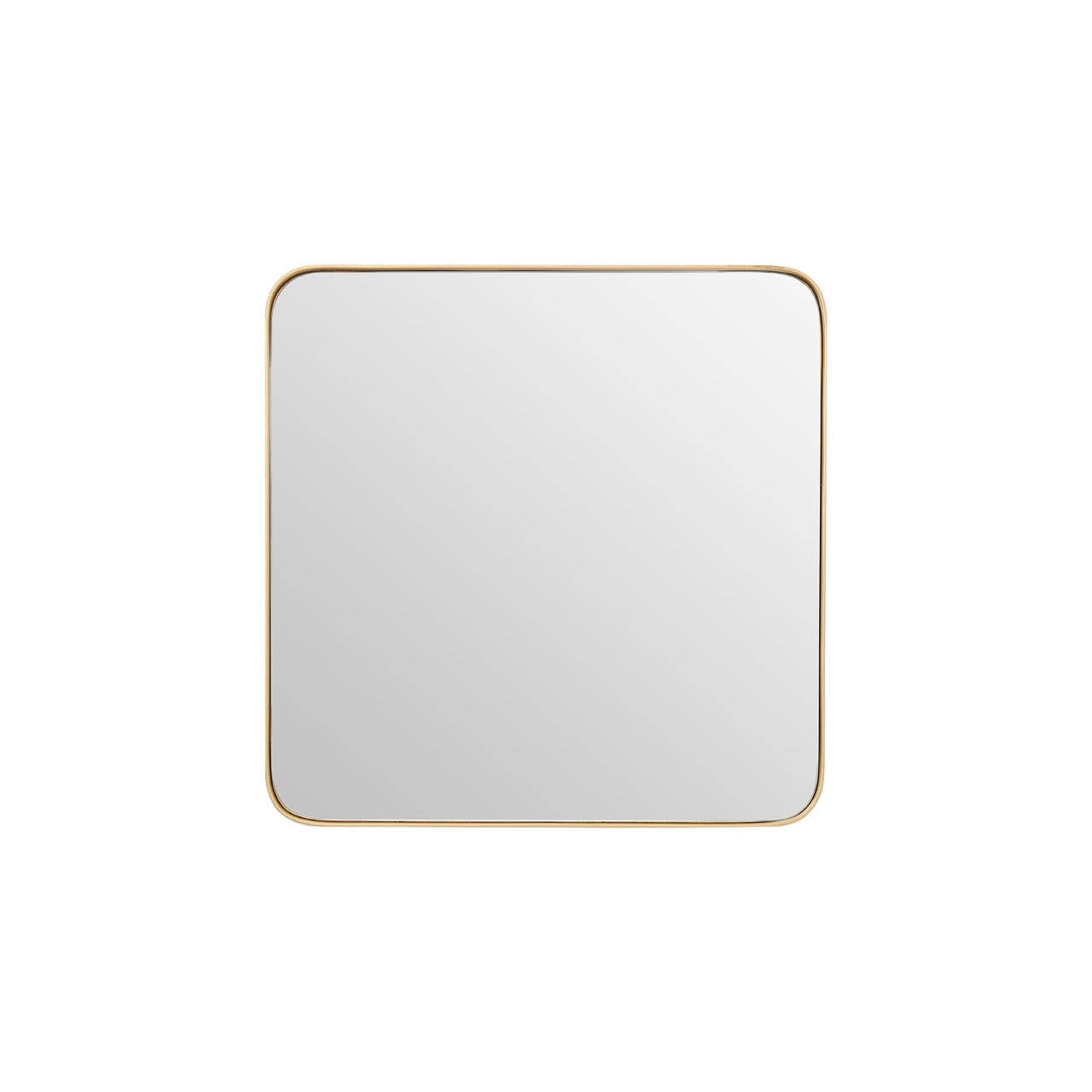 Small Gold Finish Square Wall Mirror
