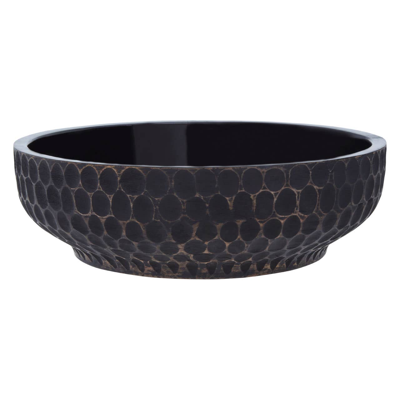 Kara Large Black Finish Bowl