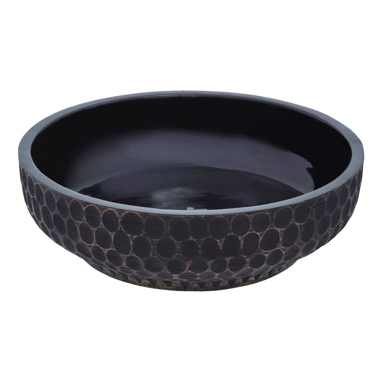 Kara Large Black Finish Bowl