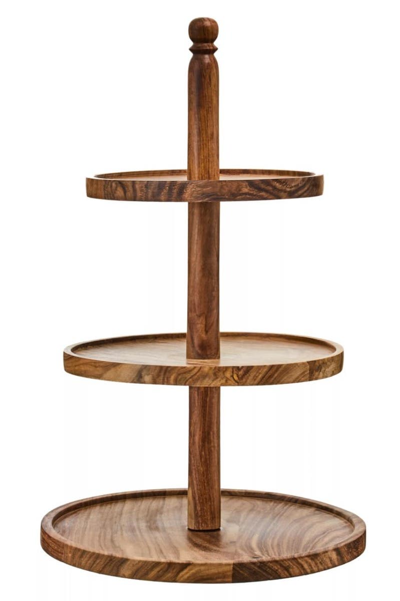 Kora Sheesham Wood Three Tier Cake Stand