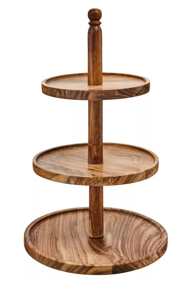 Kora Sheesham Wood Three Tier Cake Stand