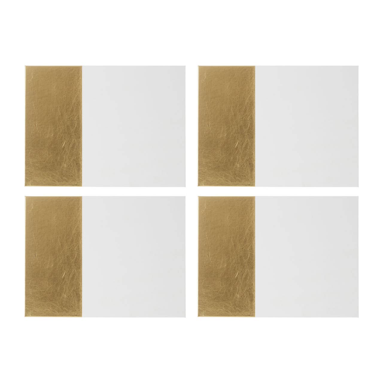 Geome Dipped White And Gold Placemats