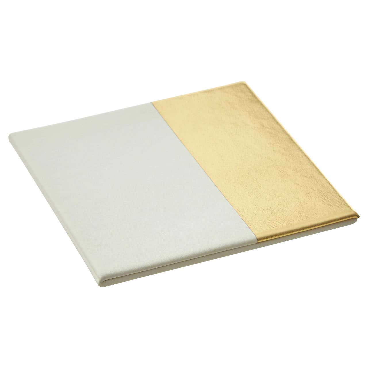 Geome Dipped White And Gold Coasters