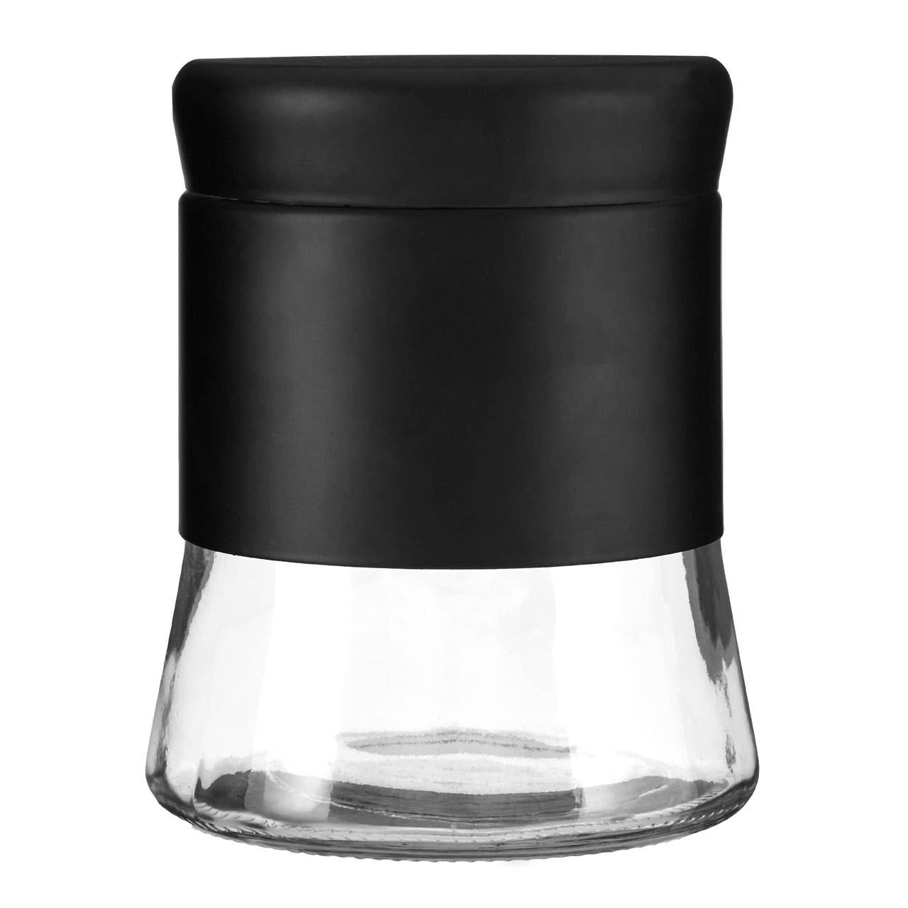 Black Steel Wrap Glass Storage Jar - 800Ml