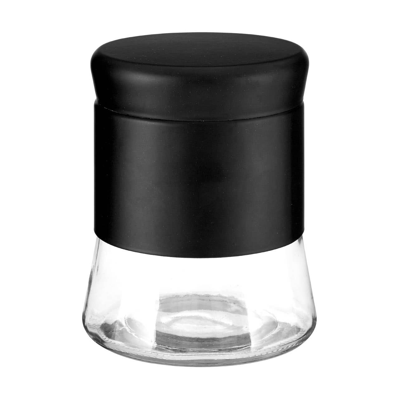 Black Steel Wrap Glass Storage Jar - 800Ml