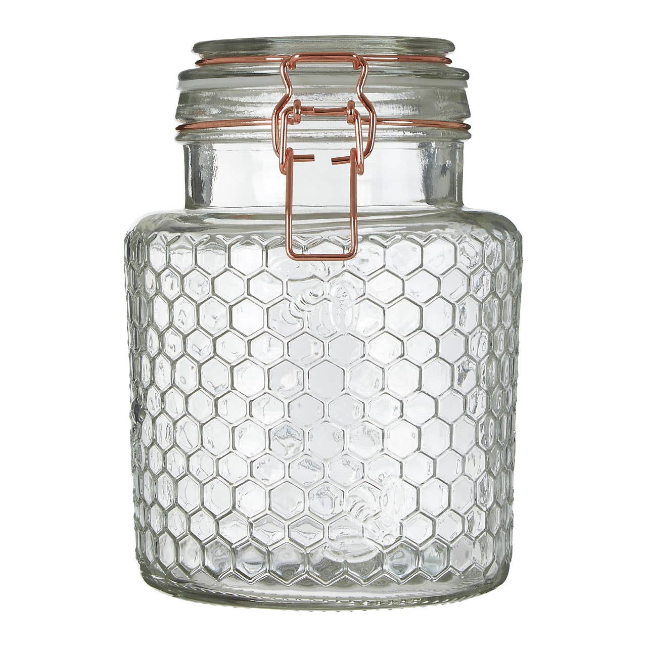 Apiary Rose Gold Wire Small Glass Jar