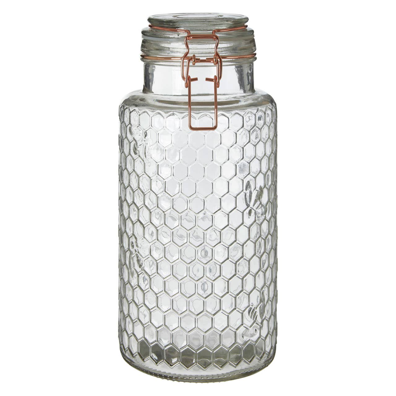 Apiary Rose Gold Wire Large Glass Jar