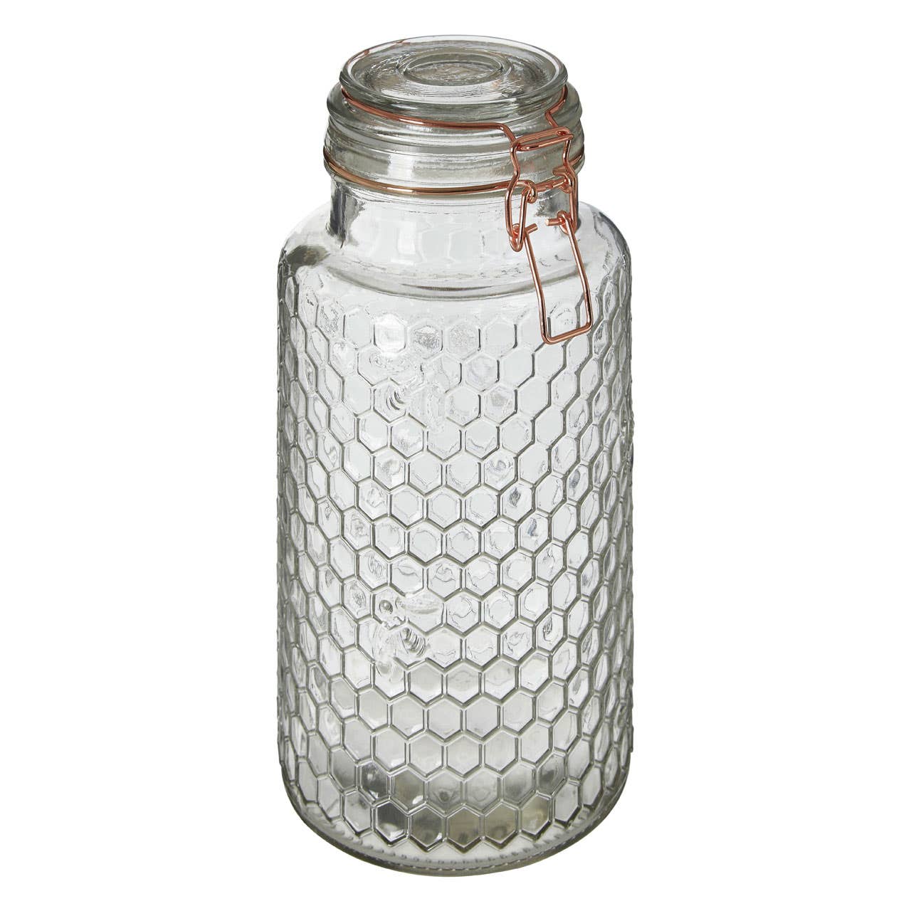 Apiary Rose Gold Wire Large Glass Jar