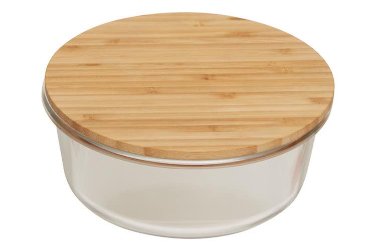 Freska 950ml Glass Container With Bamboo Lid