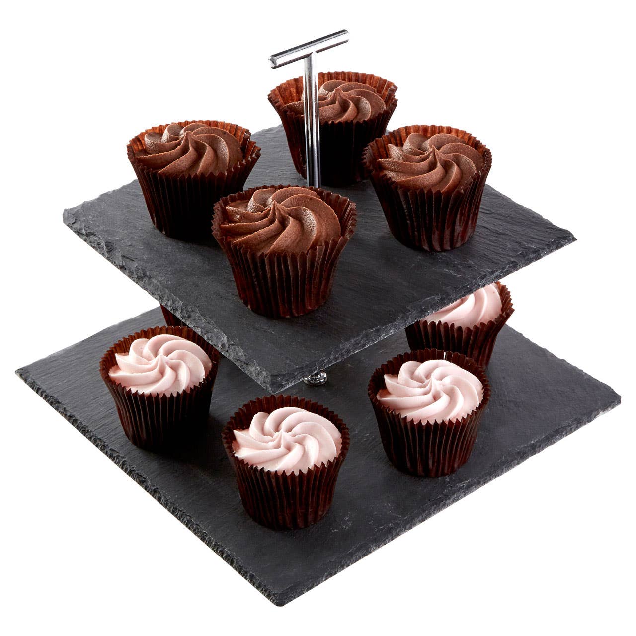 Slate 2 Tier Square Cake Stand