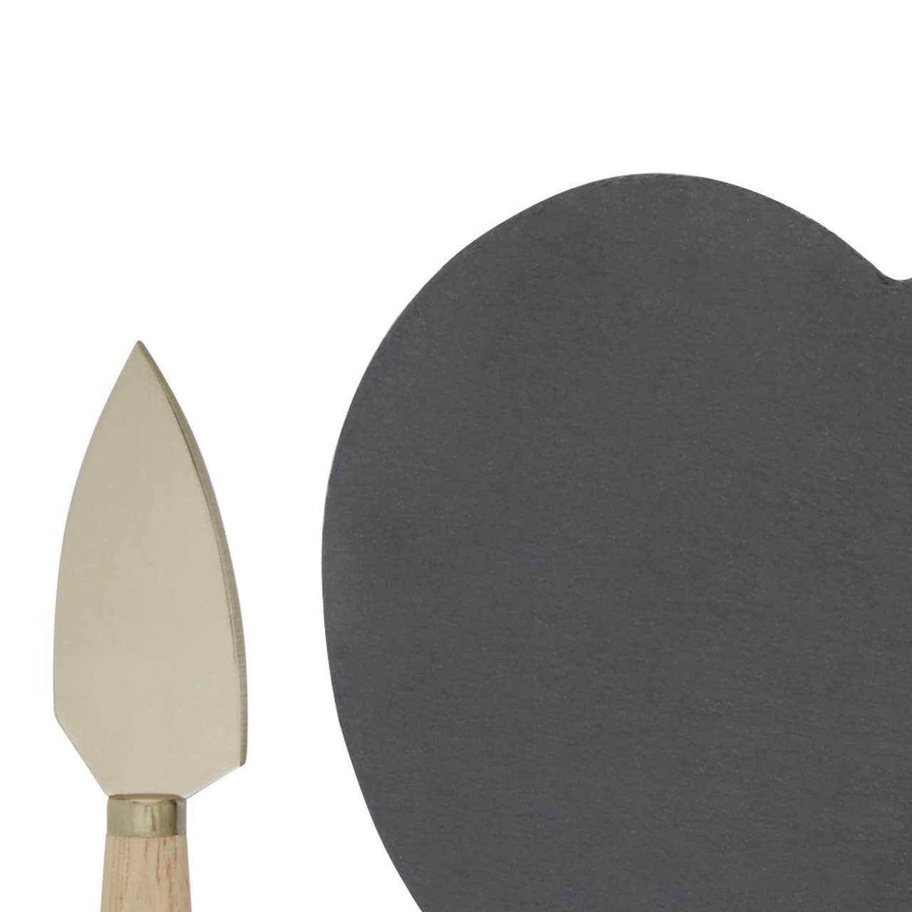 Heart Slate Cheese Board With Gold Knife