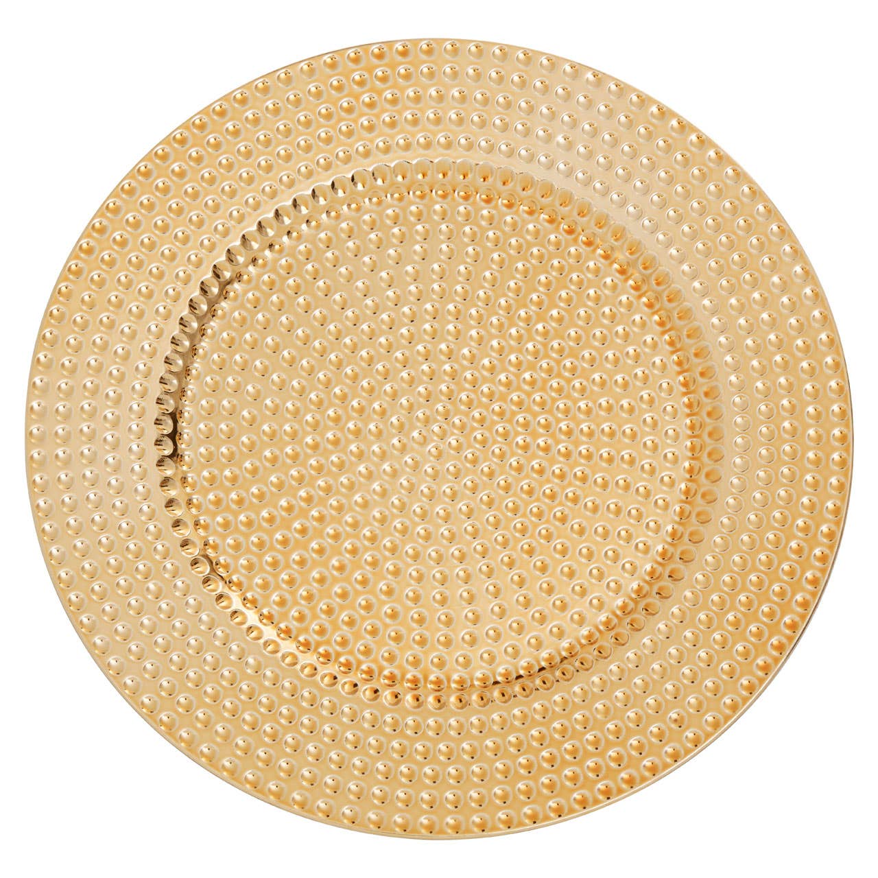 Dia Gold Finish Hammered Charger Plate